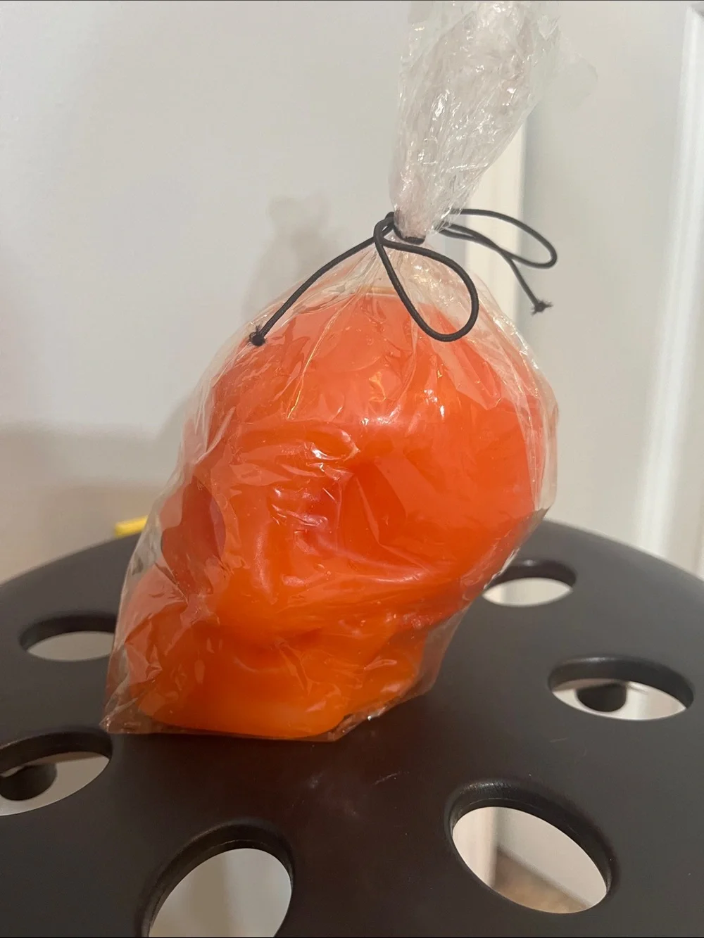 Orange Skull Halloween Candle | Spooky Gothic Decor | NWT